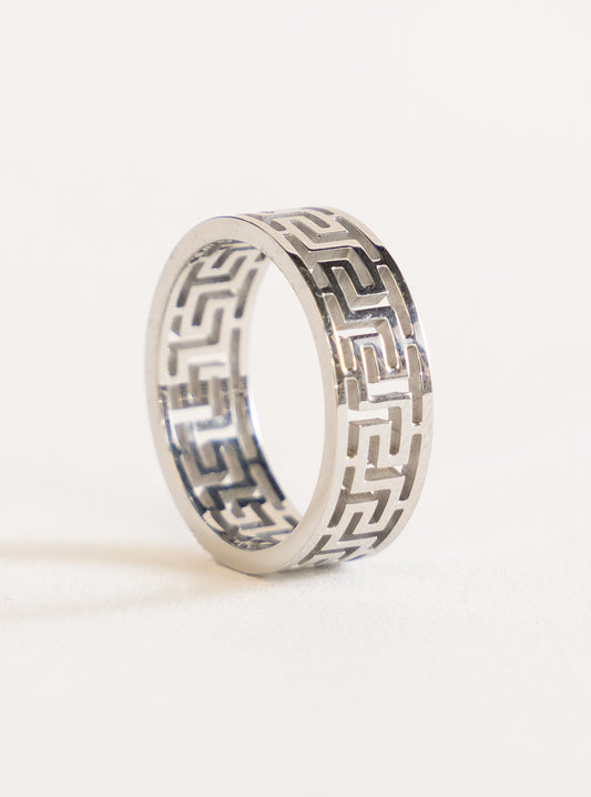 Twisty Maze Ring, Plateado