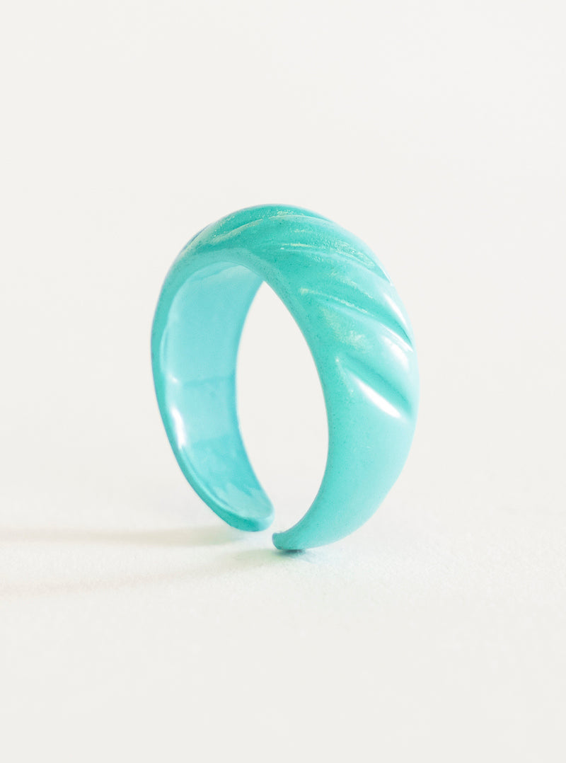 Wavey Baby Ring, Aqua