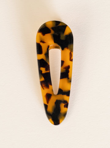 Marble Acrylic Hairpin Clip, Café Claro