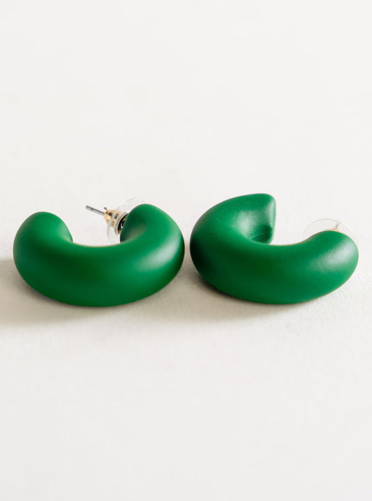 Stovetop Earrings, Verde Obscuro