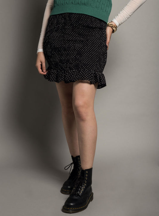 Flare With Me Mini Skirt, Negro