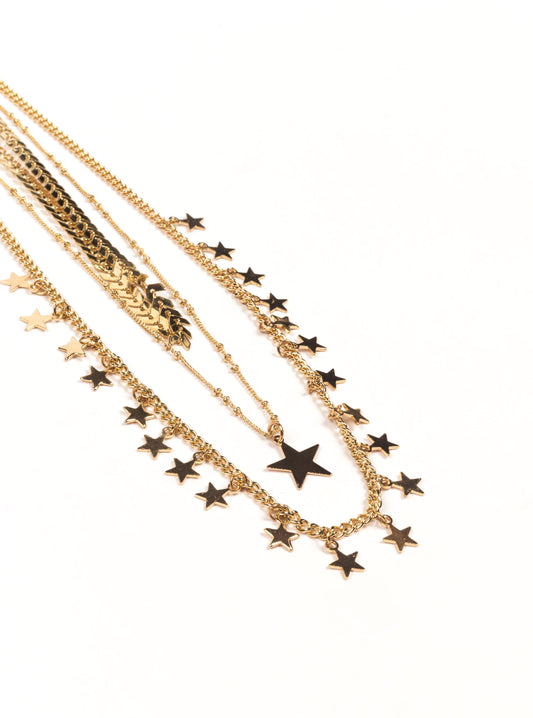 Lucky Star Necklace, Dorado